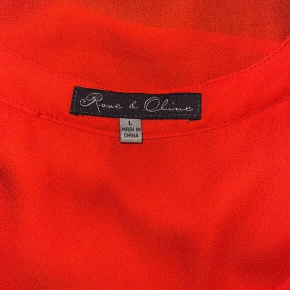 Rose and Olive red sleeveless blouse Size Large - Picture 13 of 13